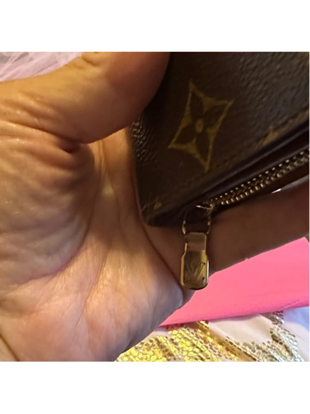 Louis Vuitton Brown and Gold Monogram Wallet